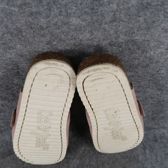 Cat & Jack Shoes Kids 1 Mule Sandal Flats Slip On Closed Toe Faux Suede Pink - Picture 11 of 12